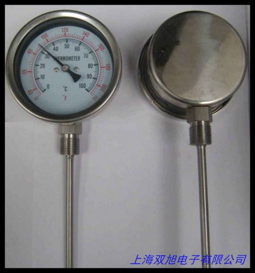 電接點雙金屬溫度計 WSSX-401 軸向 不銹鋼反應釜溫度計